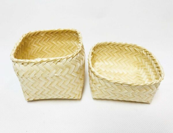 1/3/6/12 PCS Lot Small Sticky Rice Bamboo Serving Basket Kratip Thai Restaurant - Image 3