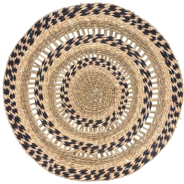 1 Boho Wall Basket Decor - Hanging Woven Wall Baskets with African Design Rustic