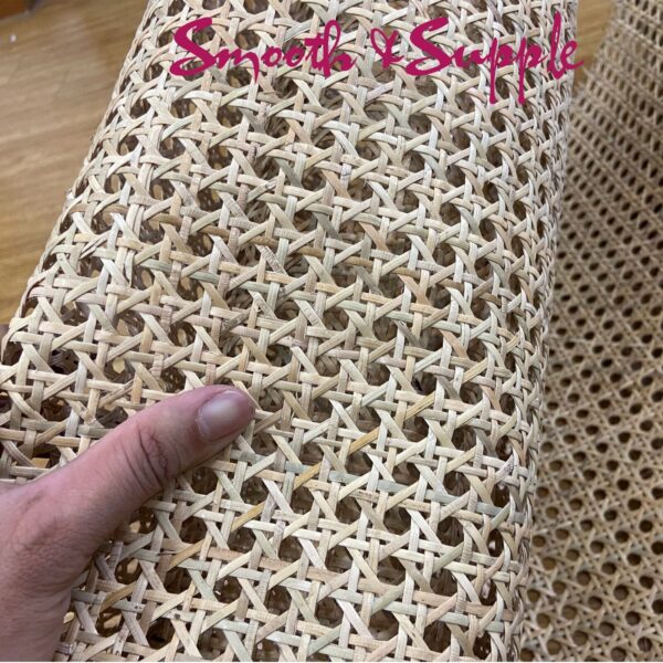 12" | 16" | 24" | 36" Width Cane Webbing Roll Hexagon Weave Rattan Fabric - Image 3