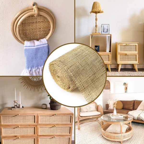 16"| 20"| 24"| Width Square Rattan Cane Webbing Roll Weave Pre-Woven Cane Mesh - Image 6