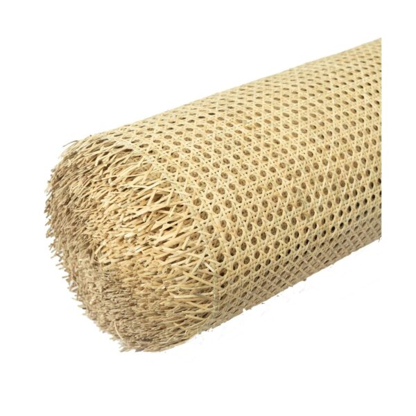 16" Width Rattan Cane Webbing Roll 12 Feet Length Hexagon Weave Pre-Woven Can...