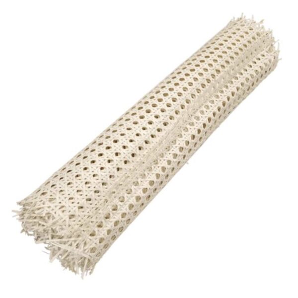 18" - 24" Natural Rattan Webbing Roll for Caning Projects Pre - Woven Open Mesh - Image 3