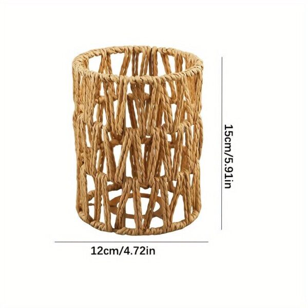 1pc American imitation hemp rope rattan hand woven pendant light ceiling light - Image 6