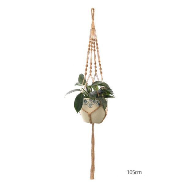 1x Plant Hanger Macrame Flower Pot Plant Holder Basket Jute Rope Braided Craft - Image 6