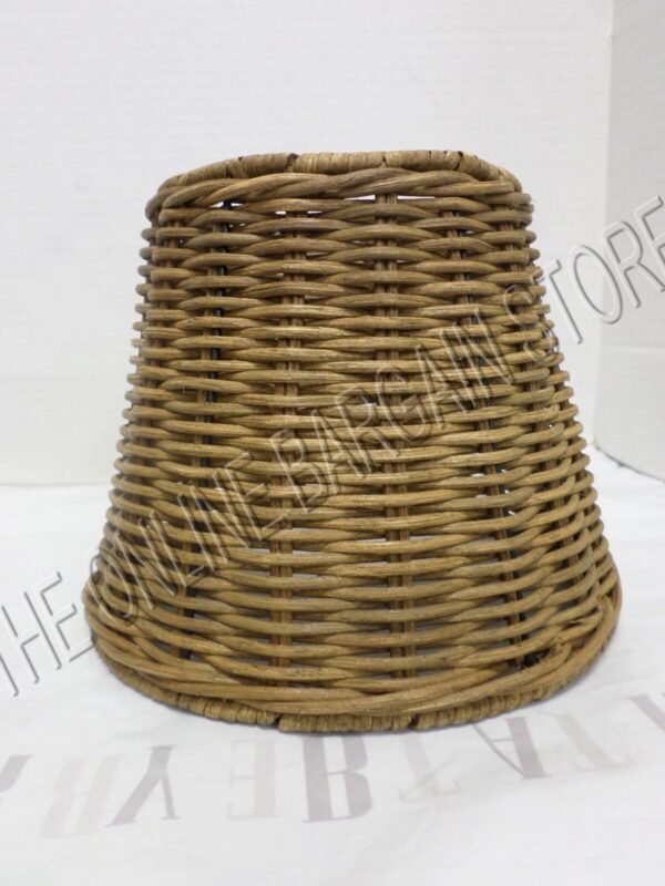 2 Pottery Barn Woven Wicker Kitchen Bath Track Light Lamp sconce SHADES nautical - Image 3