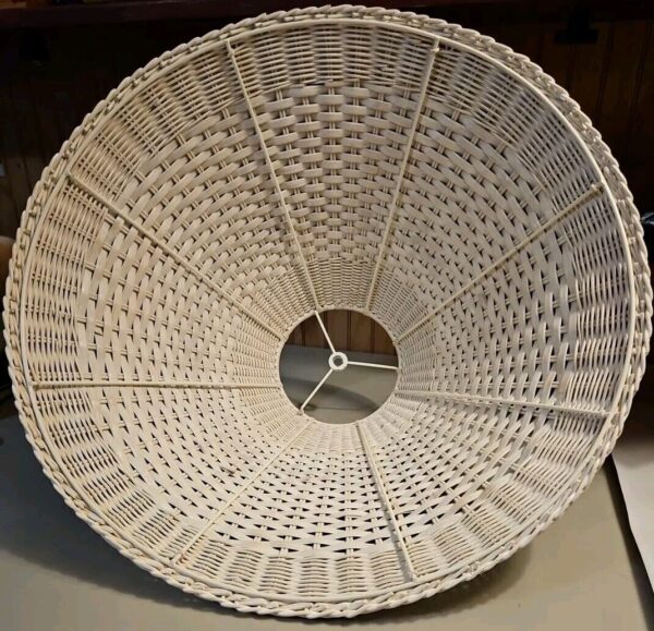 20 inch wide Dual Weave Wicker lampshades/2 available - Image 2