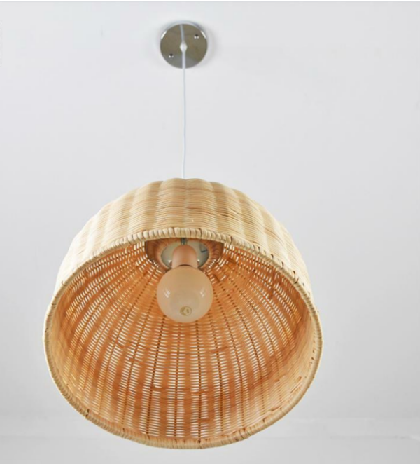 28/35/45/60cm Bamboo Wicker Rattan Pendant Ceiling Light Restaurant Hanging Lamp - Image 3