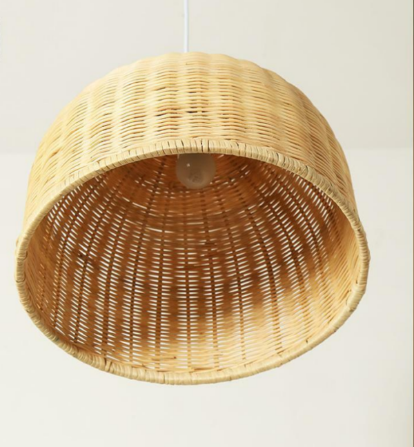 28/35/45/60cm Bamboo Wicker Rattan Pendant Ceiling Light Restaurant Hanging Lamp - Image 4