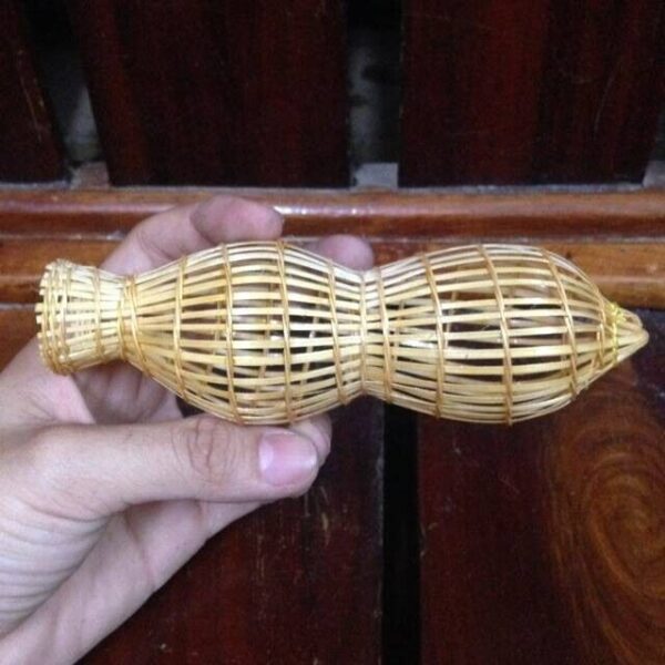 2pcsx5"Sai Fish Trap Basket Thai Woven ฺBamboo Vintage Wick Strap Split Handmade - Image 5