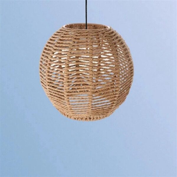 2X Rattan Lamp Cover Handmade Woven Chandelier Retro4025 - Image 5