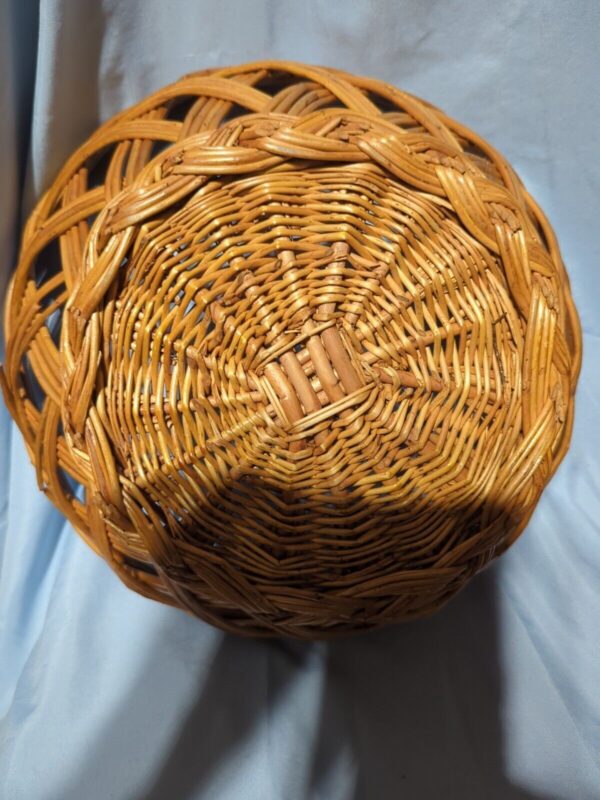 3 Woven Round Rattan Wicker Basket Round & Oval Wall Décor Cottage Farmhouse - Image 5