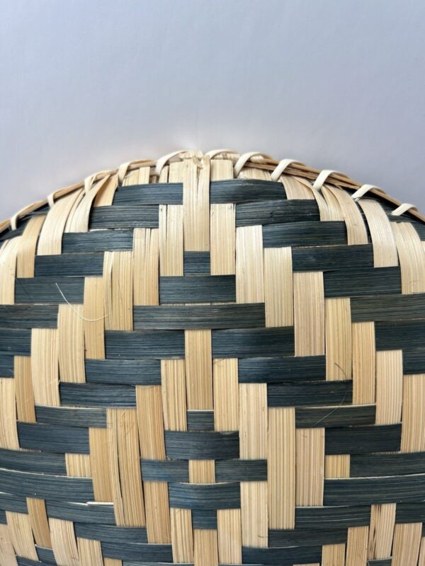 4x Woven Wicker Bamboo Round Basket Tray Large Geometric Boho Wall Art 13'' New - Image 3