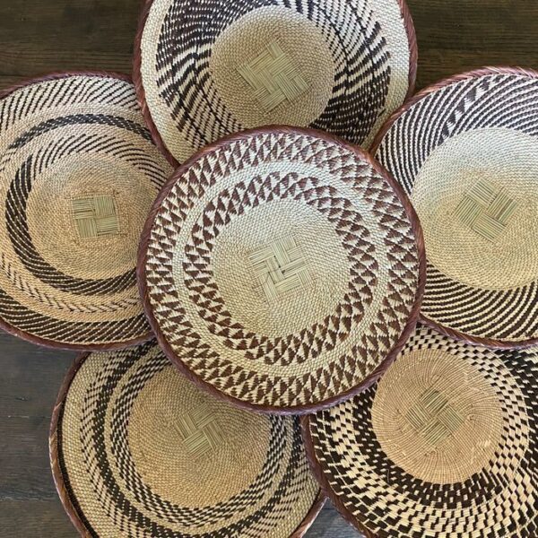 6 Tonga African Basket Set #802 | African Wall Baskets | Boho Decor Baskets - Image 2