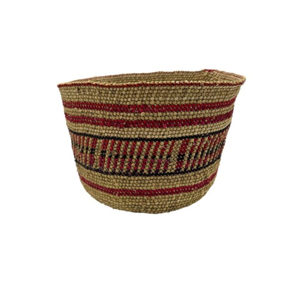 8" Diameter Iringa Grass Woven Basket / Planter Basket 5" Tall Boho - Image 2