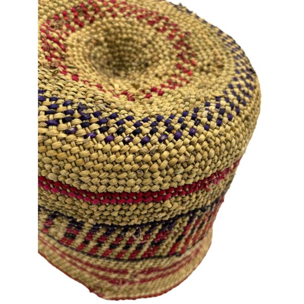 8" Diameter Iringa Grass Woven Basket / Planter Basket 5" Tall Boho - Image 4