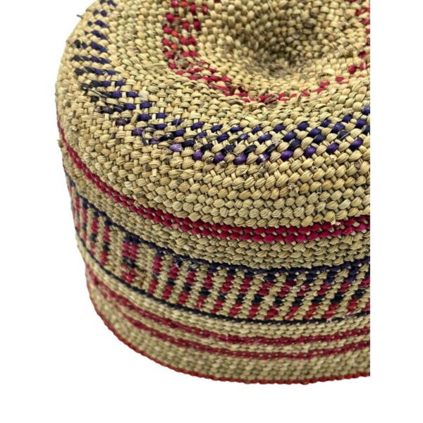 8" Diameter Iringa Grass Woven Basket / Planter Basket 5" Tall Boho - Image 5