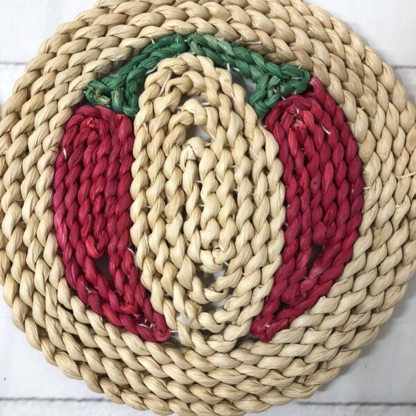 8 Vintage Woven Rattan Straw Hot Pads Trivets Boho Basket Wall Decor - Image 4