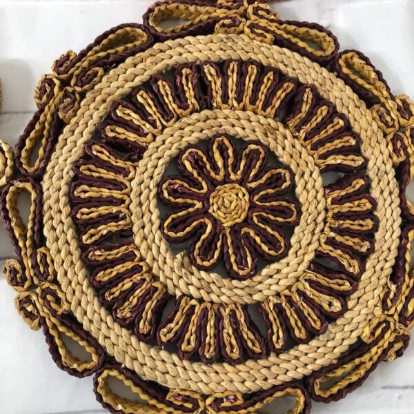 8 Vintage Woven Rattan Straw Hot Pads Trivets Boho Basket Wall Decor - Image 5