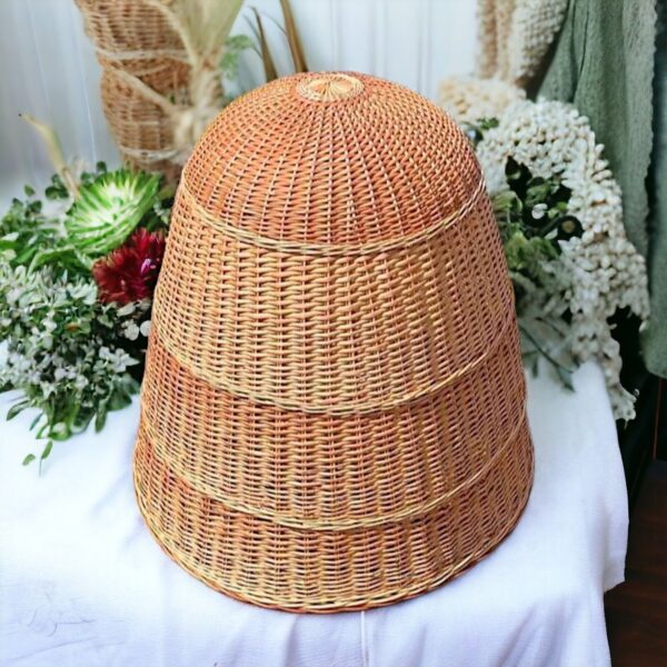 80 x 80cm Eco-Friendly Cane Rattan Wicker Hanging Lamp Ceiling Lamp Shade Pair