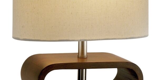 Adesso 3202-15 Rhythm Table Lamp, 19.5 in, 60 W Incandescent/13W CFL, Walnut ... - Image 4