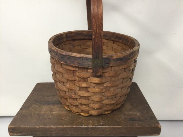 Antique Basket With Handle - Image 2