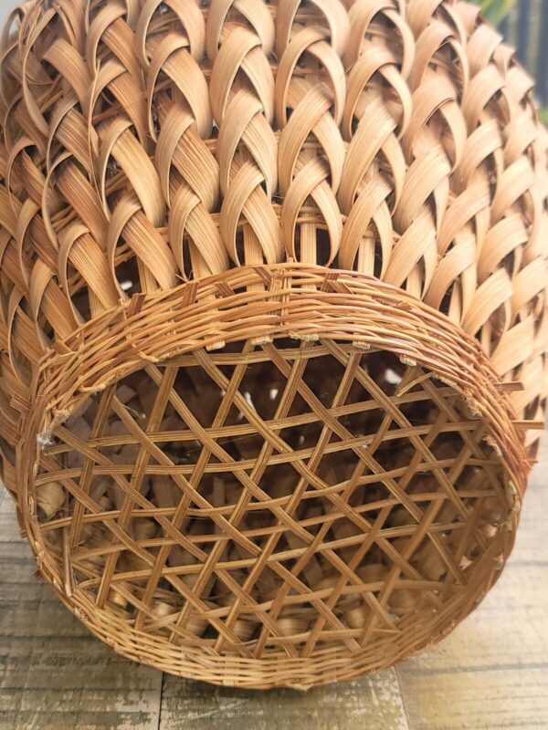 Antique French Woven Basket 13.5" Circa 1900s Boho Cottage Core - Image 3