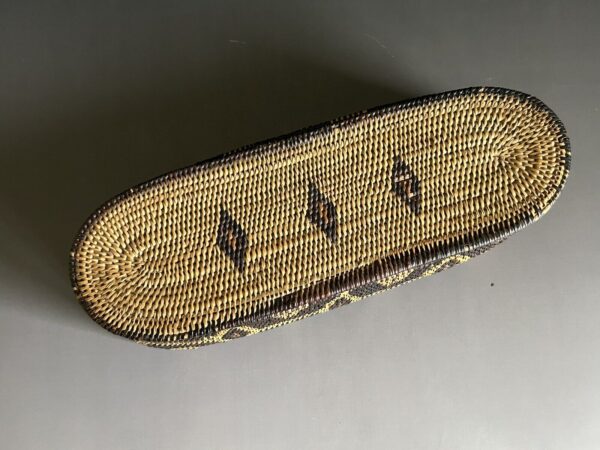 Antique Romblon Island Philippines Fine Weave Lidded Basket - Image 6