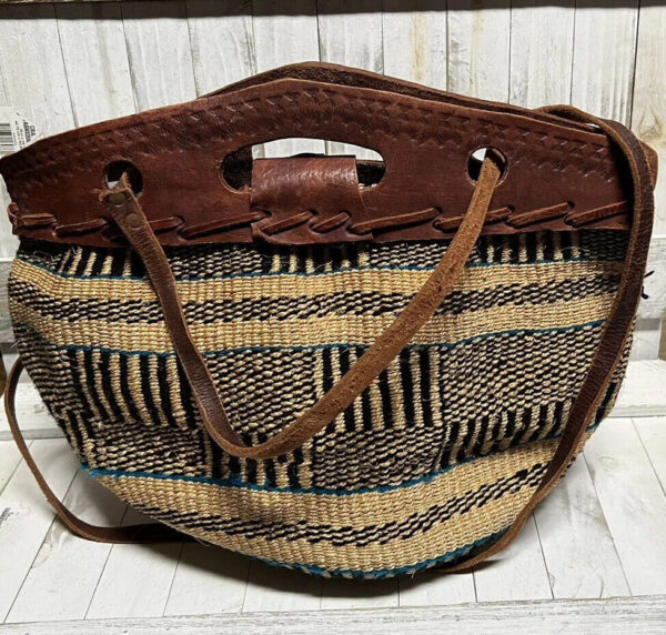 ARTISAN XL HAND MADE MARKET BOHO ETHNIC JUTE SISAL MACRAME BASKET SHOULDER BAG - Image 3