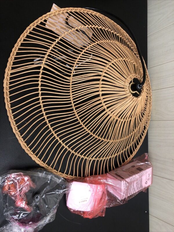 Arturesthome Hand Woven Rattan Hat Pendent Light - Image 3