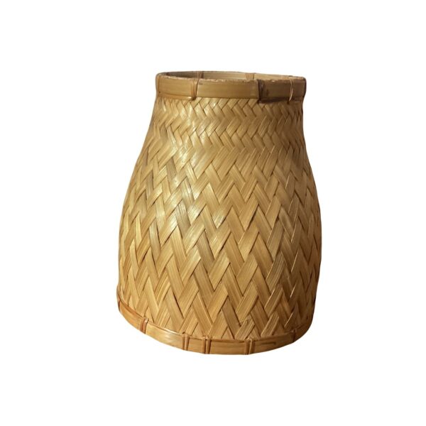 Bamboo Basket Sticky Rice Stream Woven Thai Asian Lampshade - Image 2