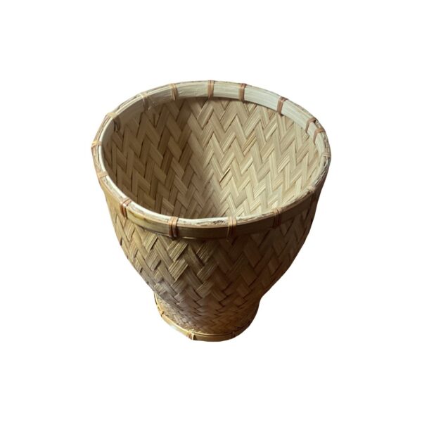 Bamboo Basket Sticky Rice Stream Woven Thai Asian Lampshade - Image 3