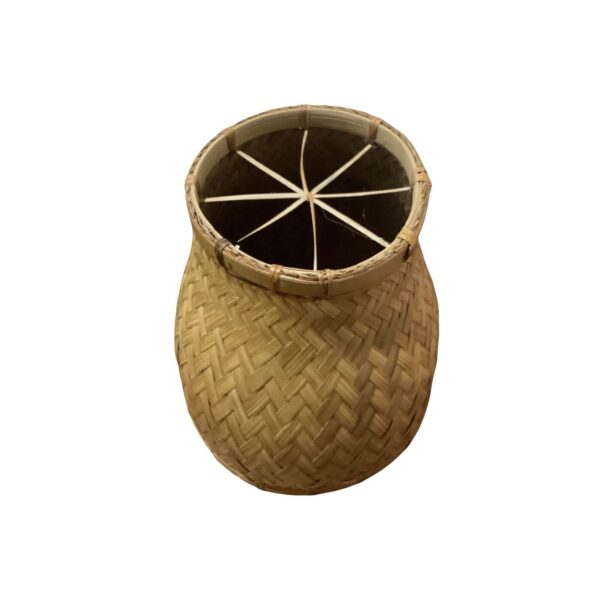 Bamboo Basket Sticky Rice Stream Woven Thai Asian Lampshade - Image 4