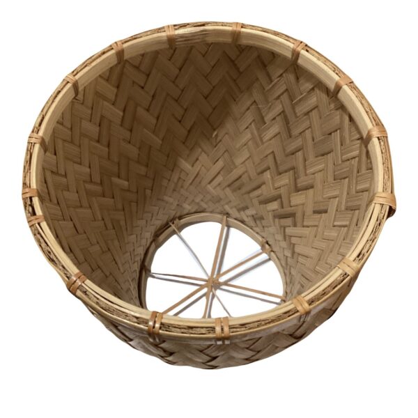 Bamboo Basket Sticky Rice Stream Woven Thai Asian Lampshade - Image 5