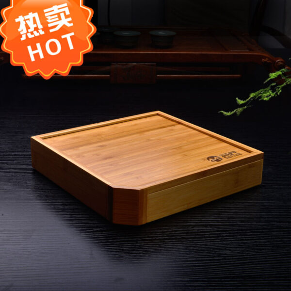 Bamboo box for Pu'er tea cake single layer drawer brand holder for Pu'erh tea