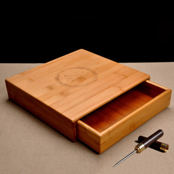 Bamboo box for Pu'er tea storage box for Pu'er tea cake tea drawer one/two layer - Image 4