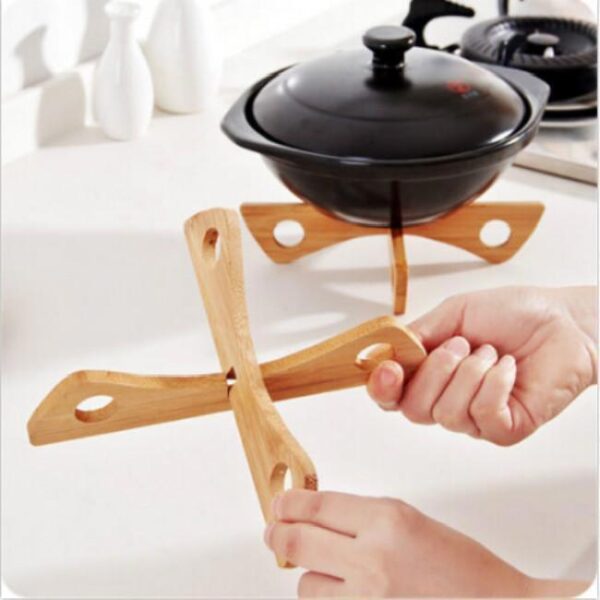 Bamboo Holder Pan Mats Cooking Tools Bowl Cup Placemats Kitchen Accessories - Image 3