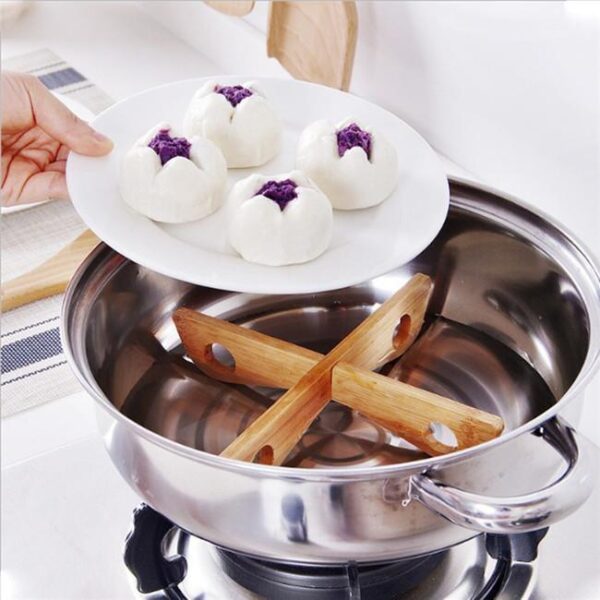 Bamboo Holder Pan Mats Cooking Tools Bowl Cup Placemats Kitchen Accessories - Image 2