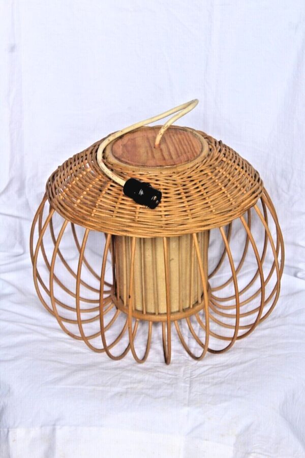 Bamboo Wicker Rattan Cane Wooden Light Lamp Shade Ceiling Pendant Chandelier - Image 2