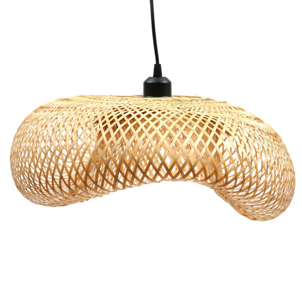 Bamboo Wicker Rattan Lampshade Chandelier Pendant Light Fixture Ceiling Lighting - Image 3