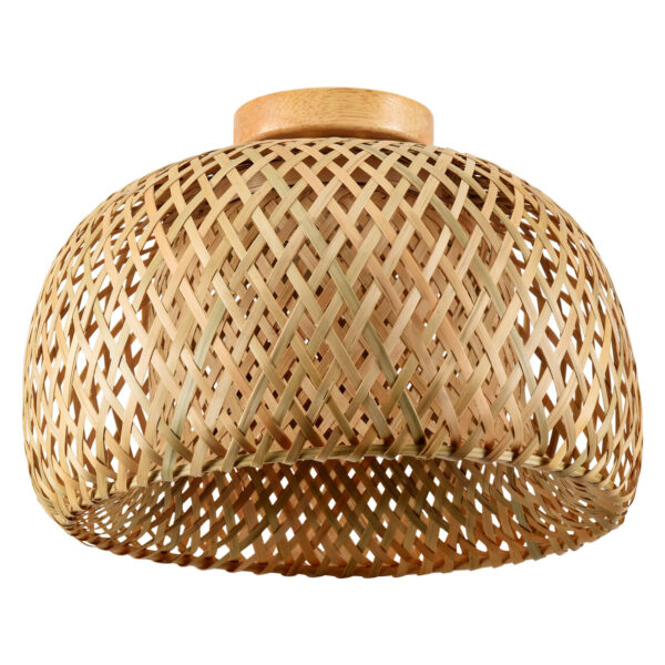 Bamboo Wicker Rattan Light Fixture Flush Mount Hanging Ceiling Lamp for1529