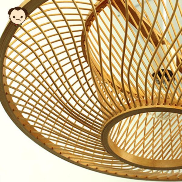 Bamboo Wicker Rattan Shade Pendant Light Fixtures Ceiling Lamp Dining Table Room - Image 5