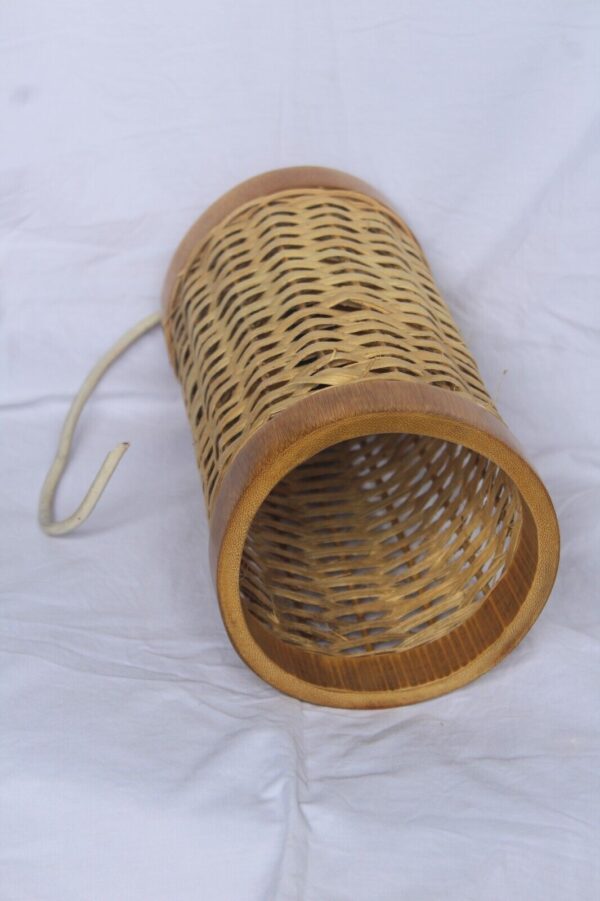 Bamboo Wooden Rattan Pendant Lampshade Ceiling Hanging Light Chandelier Vintage - Image 4