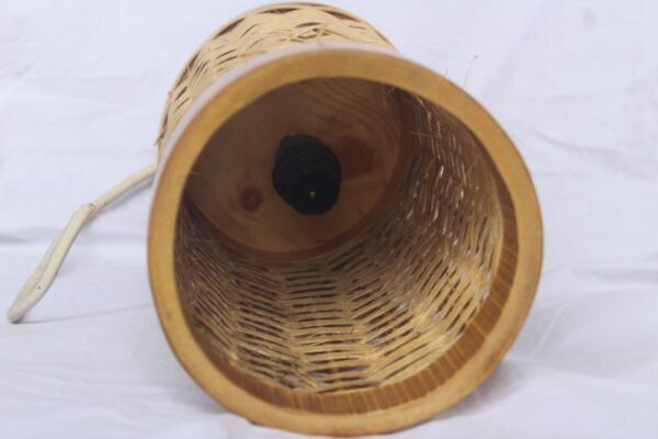 Bamboo Wooden Rattan Pendant Lampshade Ceiling Hanging Light Chandelier Vintage - Image 5