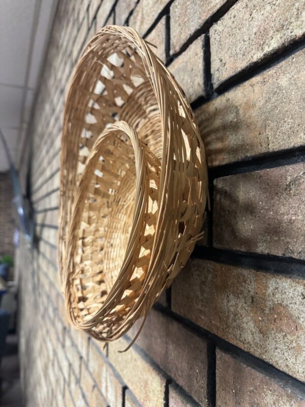 Basket Lot 2 Vintage Woven Boho Wall Hanging Decor Round - Image 5