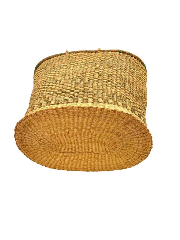 Basket Woven with Leather Handle Handmade High Quality Boho Decor - Image 6