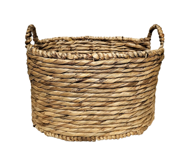 Beautiful Boho Wicker Pia Banded Storage Basket with Handles13" x 10" x 10" - Image 4