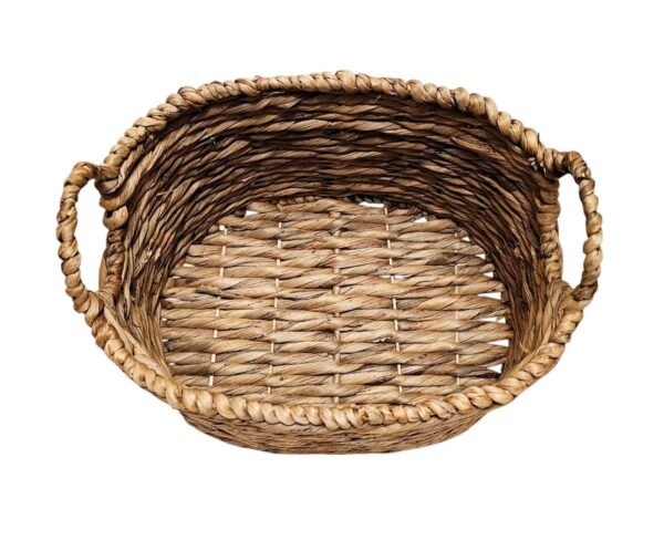 Beautiful Boho Wicker Pia Banded Storage Basket with Handles13" x 10" x 10" - Image 3