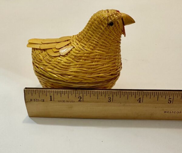 Bird Basket Trinket Hidden Storage Boho Woven Wicker Rattan Cottage chicken - Image 5