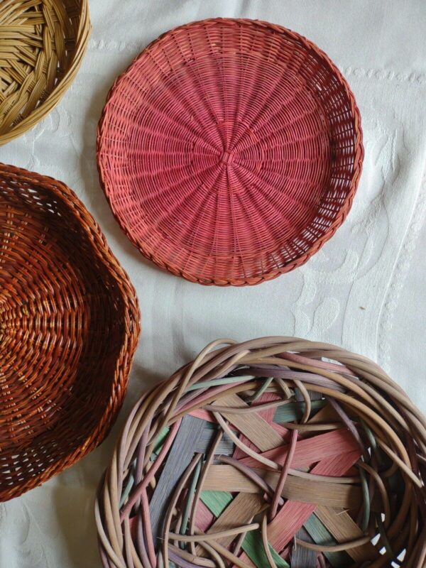 Boho Round Wall Baskets ~ 6 Round Gallery Wall ~ Farmhouse Decor ~ Wicker - Image 5