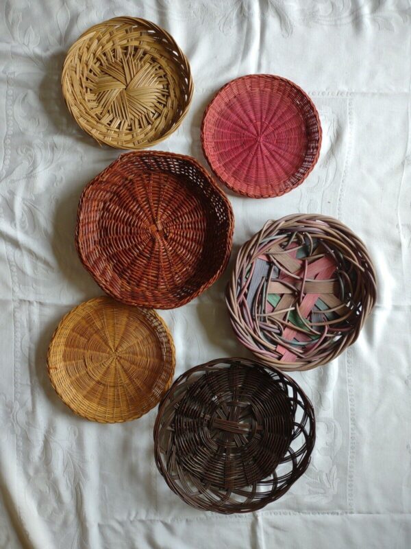 Boho Round Wall Baskets ~ 6 Round Gallery Wall ~ Farmhouse Decor ~ Wicker